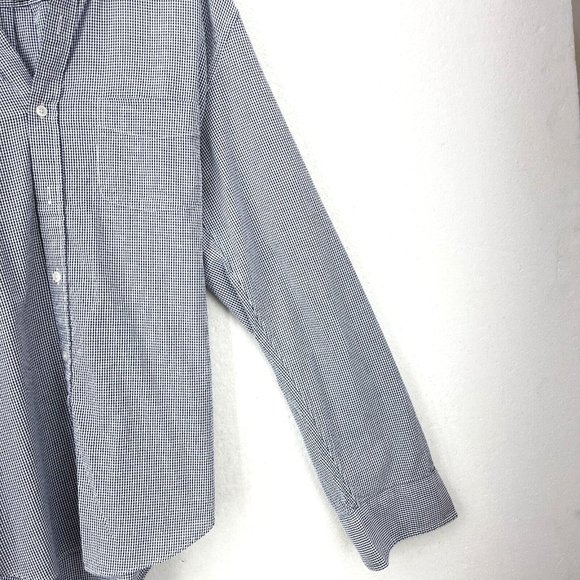 J. CREW SLIM FIT Gingham Blue Shirt Size L - Picture 3 of 6